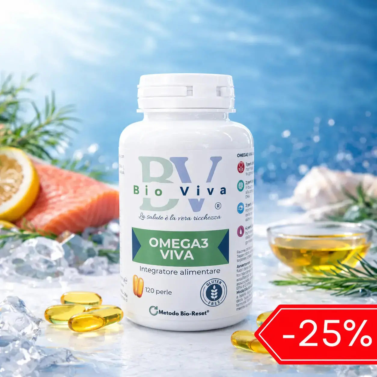 OMEGA 3 VIVA Puro ad Alta Concentrazione INTEGRATORE Bio-Viva Bio-Viva