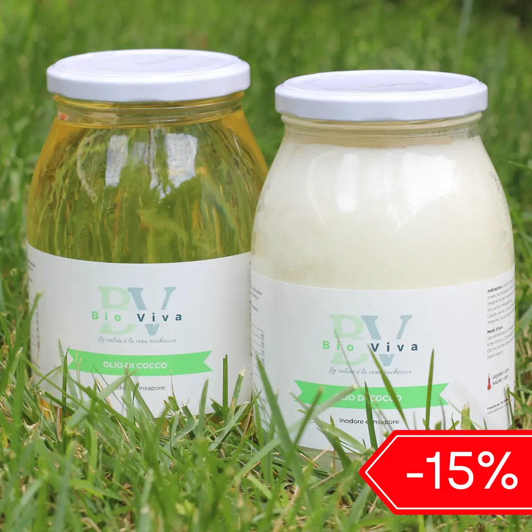 Olio di cocco Biologico puro disodorato - spremuto a freddo  olio di cocco Bio-Viva Bio-Viva