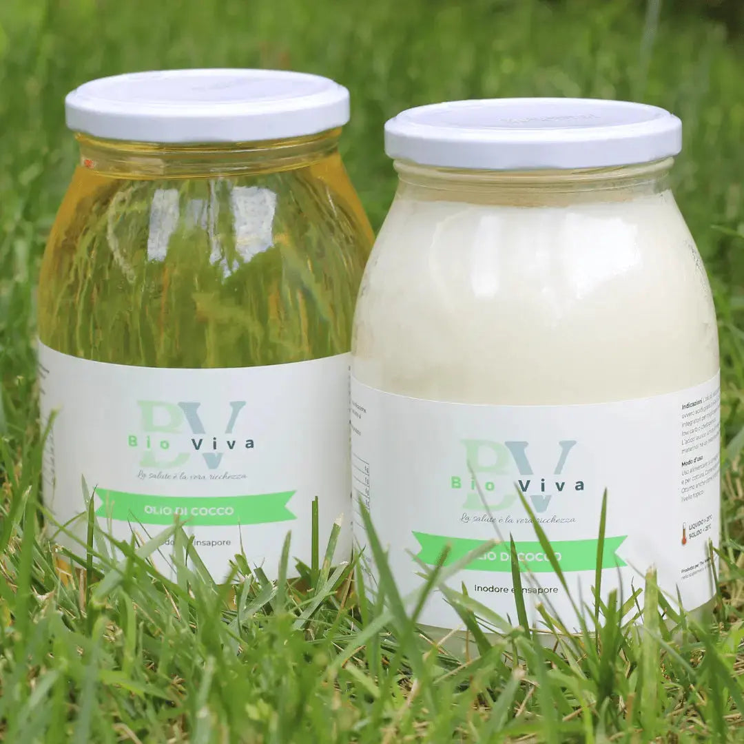 Olio di cocco Biologico puro disodorato - spremuto a freddo  olio di cocco Bio-Viva Bio-Viva