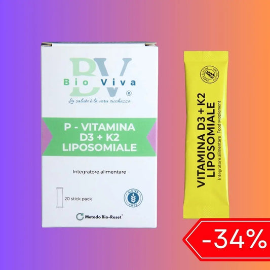 Vitamina D3 + K2 Liposomiale  Ossa e Immunità  INTEGRATORE Bio-Viva Bio-Viva